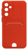 Силиконовый чехол для Samsung Galaxy S23 Fe с кардхолдером красный