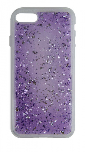 Силиконовый чехол для Apple iPhone 7/8 с блёстками фиолетовый