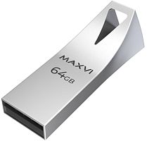 64GB флэш драйв Maxvi metallic серебро (FD64GBUSB20C10MK2)