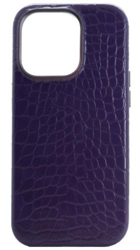 Силиконовый чехол для Apple iPhone 14 Pro OneGif Croco фиолетовый