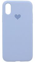 Задняя накладка Soft Touch Love для Apple iPhone X/XS светло-голубой