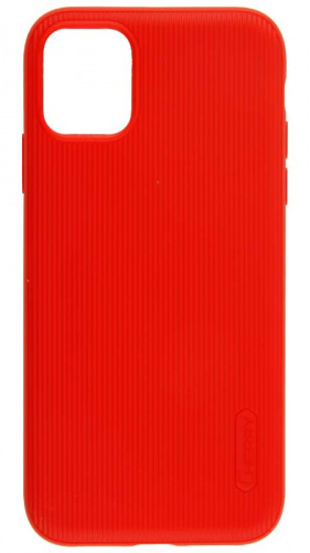 Силиконовый чехол Cherry Stripe для Apple Iphone 11 красный