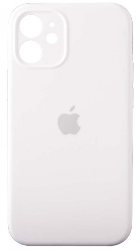 Силиконовый чехол Soft Touch для Apple iPhone 12 mini с защитой камеры белый