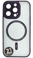 Силиконовый чехол для Apple iPhone 14 Pro magsafe с защитой камеры черный