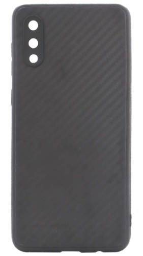 Силиконовый чехол для Samsung Galaxy A02/A022 карбон чёрный