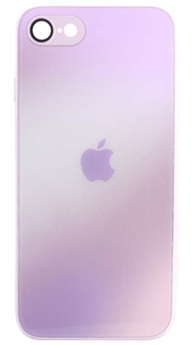 Силиконовый чехол для Apple iPhone 7/8 стекло градиентное розовый