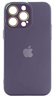 Силиконовый чехол для Apple iPhone 14 Pro Max с закрытой камерой фиолетовый