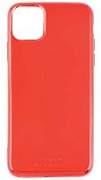 Силиконовый чехол для Apple iPhone 11 Pro Max глянцевый с окантовкой красный