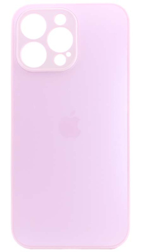 Силиконовый чехол для Apple iPhone 14 Pro Max матовое стекло розовый