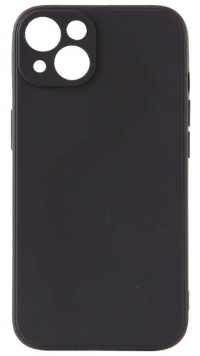 Силиконовый чехол для Apple iPhone 13 плотный с защитой камеры черный