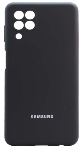 Силиконовый чехол для Samsung Galaxy A22/A225 Soft с лого черный