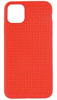 Силиконовый чехол Bottega Apple iPhone 11 Pro Max плетеный красный