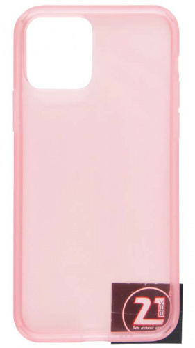 Силиконовый чехол для Apple iPhone 11 Pro плотный прозрачный розовый