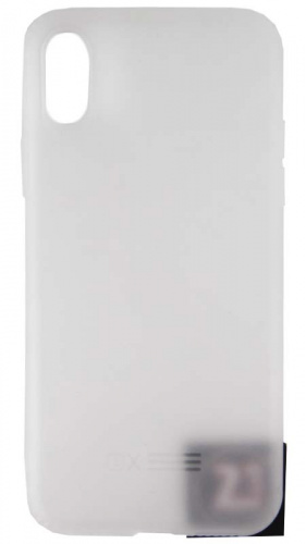 Силиконовый чехол для Apple Iphone X/XS матовый прозрачный белый