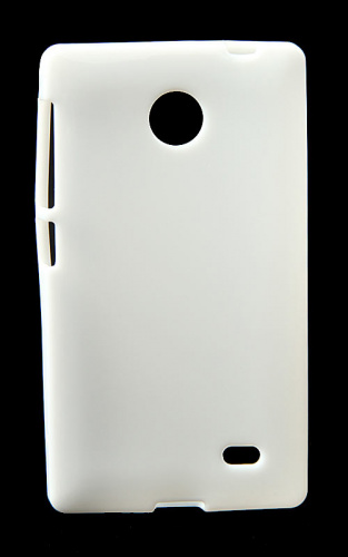 Силиконовый чехол для Nokia X Dual sim глянцевый техпак (белый)