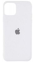 Силиконовый чехол для Apple iPhone 11 Pro Max матовый с блестками белый