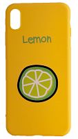 Силиконовый чехол для Apple iPhone XS Max фрукты лимон