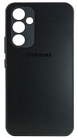 Силиконовый чехол для Samsung Galaxy A54/A546 матовое стекло с лого черный