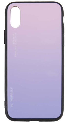 Чехол для Apple iPhone X/XS градиент (розово-фиолетовый)