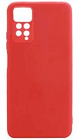 Силиконовый чехол Soft Touch для Xiaomi Redmi Note 11 Pro 5G с защитой камеры красный
