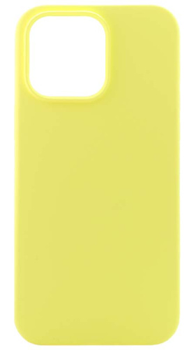 Силиконовый чехол Soft Touch для Apple iPhone 14 Pro без лого желтый