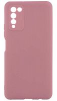 Силиконовый чехол для Huawei Honor 10X Lite матовый бледно-розовый