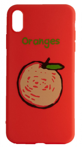Силиконовый чехол для Apple iPhone XS Max фрукты апельсин
