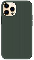 Задняя накладка  Krutoff Silicone Case для iPhone 12/12 Pro (dark olive)