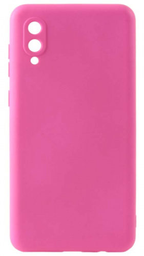Силиконовый чехол Soft Touch для Samsung Galaxy A02/A022 с защитой камеры неоновый розовый