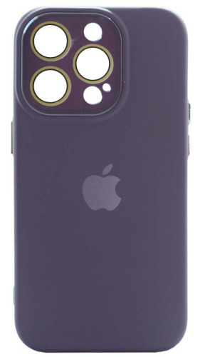 Силиконовый чехол для Apple iPhone 14 Pro с закрытой камерой фиолетовый