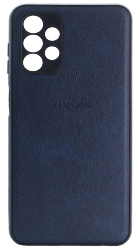 Силиконовый чехол для Samsung Galaxy A13/A135 кожа с лого синий