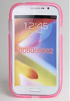 Силиконовый чехол матовый для  Samsung i9080/i9082 Galaxy Grand розовый