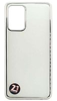 Силиконовый чехол для Samsung Galaxy A72/A725 прозрачный с окантовкой серебро