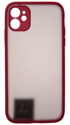 Силиконовый чехол для Apple iPhone 11 хром красный