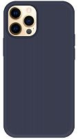 Задняя накладка  Krutoff Silicone Case для iPhone 12/12 Pro (gray blue)