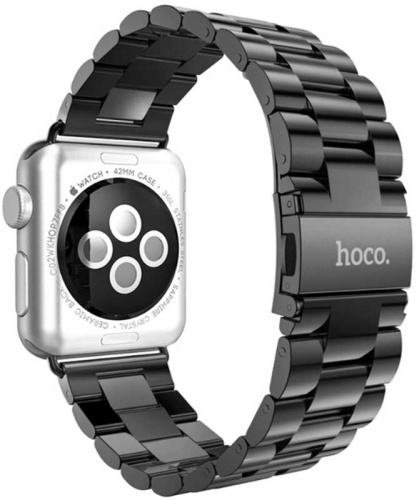 Ремешок на руку для Apple Watch 42/44/45/49mm HOCO, WA10 Grand, сталь чёрный