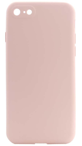 Силиконовый чехол Soft Touch для Apple iPhone 7/8 с защитой камеры бледно-розовый