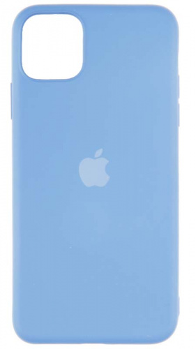Силиконовый чехол Soft Touch для Apple iPhone 11 Pro Max с лого синий