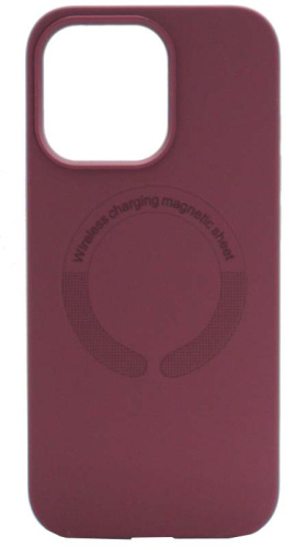 Силиконовый чехол для Soft Touch Apple iPhone 13 Pro MagSafe бордовый