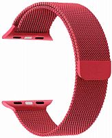 Ремешок на руку для Apple Watch 38-40mm металлический сетчатый браслет красный