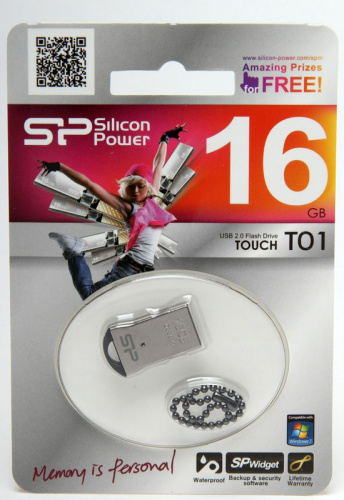 16GB флэш драйв Silicon Power Touch T01, черный