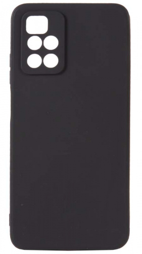 Силиконовый чехол для Xiaomi Redmi 10 матовый черный фото 2