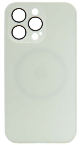 Силиконовый чехол для Apple iPhone 13 Pro AG Glass матовое стекло белый
