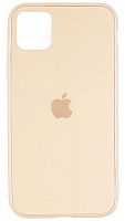 Силиконовый чехол для Apple iPhone 11 стеклянный матовый золотой