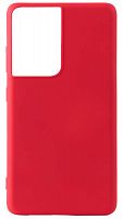 Силиконовый чехол для Samsung Galaxy S21 Ultra Ainy красный
