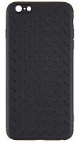 Силиконовый чехол для Apple iPhone 6 Plus/6S Plus плетеный чёрный