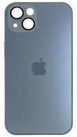Силиконовый чехол для Apple iPhone 13 AG Glass матовое стекло голубой