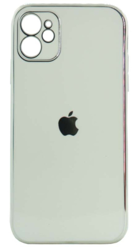 Силиконовый чехол для Apple iPhone 11 глянцевый с окантовкой белый