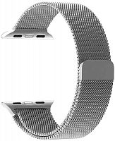 Ремешок на руку для Apple Watch 42-44mm металлический сетчатый браслет серебро