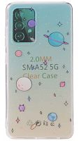 Силиконовый чехол для Samsung Galaxy A52/A525 космос голубой градиент